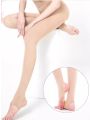 80D Velvet Silk Anti-hooking Leg Pantyhose Treading Foot Bottom Socks (2 pairs)