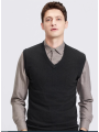 V-neck Pure Wool Sleeveless Sweater Vest
