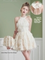 Bow Backless Pearl Design Princess Dress