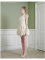 Bow Backless Pearl Design Princess Dress
