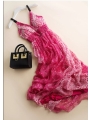 Bohemian Mulberry Silk Printed Long Halter Beach Skirt