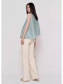 Loose Outer Wear Water Wave Patterned Belly Support Maternity Straight Leg Pants