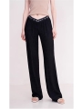 Loose Outer Wear Water Wave Patterned Belly Support Maternity Straight Leg Pants