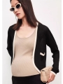 Maternity Knitted Cardigan,Loose Little Fragrance,Long Sleeve Air Conditioner Shirt