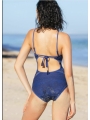 Sensational Backless Lace Strappy Swimwear for Beach Vacation Spa