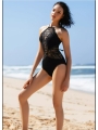 Sensational Backless Lace Strappy Swimwear for Beach Vacation Spa
