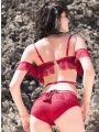 Lace Bikini 3-Point Strappy Swimsuit