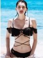 Lace Bikini 3-Point Strappy Swimsuit