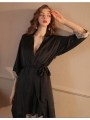 Lace-Trimmed Camisole, Crossover Backless, Side Split, Pajama Set