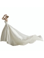 Satin Trailing Slim One Shoulder Simple Wedding Dresses（Trailing Section）