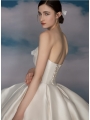 Elegant Silk , Lace Bridal Gowns with Ruffles ,Fluffy Wedding Dresses