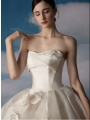 Elegant Silk , Lace Bridal Gowns with Ruffles ,Fluffy Wedding Dresses