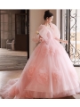 Light Luxury High-end French Wedding Pink Evening Dresses