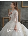 Palace Long Sleeve Trailing Wedding Dresses,Sexy V-Neck Party Dresses