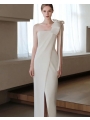Light Luxury One Shoulder Split Long Gown Dresses