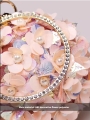 Pink Three-Dimensional Flower Bag,Small Round Ball Bag, High-Class Feeling Mini Circle Handbag