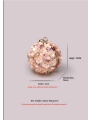 Pink Three-Dimensional Flower Bag,Small Round Ball Bag, High-Class Feeling Mini Circle Handbag