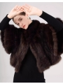 LANSIQI Sable Fur Cape, Shawl, Fur Coat