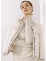 Elegant Chanel-Style Mink Coat For Women, Fur Jacket Outerwear