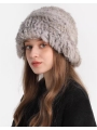 Real Rabbit Fur Woolly Hat, Warm Winter Ear Protection Fur Knitted Fisherman Hat