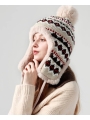 Ethnic Style Knitted Woolen Hat, Fluffy And Thickened For Warmth, Perfect For Cycling With Ear Protectors And Cold Resistance