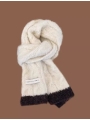 Women's Chunky Knit Scarf With Color-Blocked Edges, Perfect For Autumn and Winter as A Versatile Neck Warmer
