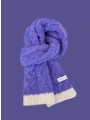 Women's Chunky Knit Scarf With Color-Blocked Edges, Perfect For Autumn and Winter as A Versatile Neck Warmer