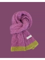 Women's Chunky Knit Scarf With Color-Blocked Edges, Perfect For Autumn and Winter as A Versatile Neck Warmer