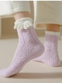 Coral Fleece Socks, Mid-Calf Socks With Added Fleece And Extra Thickness For Floor Use, Cozy And Warm House Slipper Socks For Sleeping