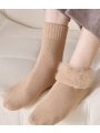 Ultra-Thick Warm Mid-Calf Sleep Socks，Wool-Like Cashmere for Ultimate Comfort