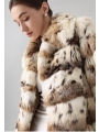 Bobcat's Natural Color Fur Medium-Long Coat, New Style, Young And Fashionable Mink Fur, Imported Fur Coat