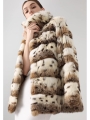 Bobcat's Natural Color Fur Medium-Long Coat, New Style, Young And Fashionable Mink Fur, Imported Fur Coat