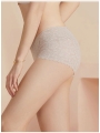 Cotton-Lined Hipster Underwear with Lace Ventilation,Mid-Rise , Flat-Front Design