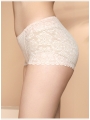 Cotton-Lined Hipster Underwear with Lace Ventilation,Mid-Rise , Flat-Front Design