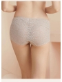 Cotton-Lined Hipster Underwear with Lace Ventilation,Mid-Rise , Flat-Front Design