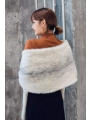 Evening Shawl Made of Mink Fur, with Tassel-Styled Pockets, a Large and Warm Scarf, Perfect for Weddings and Banquets, Fur Cloak