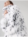 Fox Fur Coat, Medium-Long Length With Bobcat Pattern