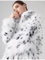 Fox Fur Coat, Medium-Long Length With Bobcat Pattern