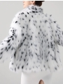 Fox Fur Coat, Medium-Long Length With Bobcat Pattern