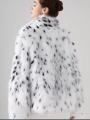 Fox Fur Coat, Medium-Long Length With Bobcat Pattern