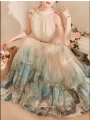 French Elegant Swoosh Neck Slimming Long Skirt