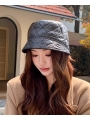 Genuine Leather Hat, Elegant Sheepskin, Thickened Fisherman Hat, Sheepskin Bucket Hat