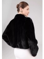 Imported Mink Fur Jacket, Stand Collar Coat, Short Style For Petites For Winter