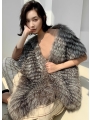 Imported Silver Fox Fur Shawl, Fur Collar Fur Scarf, Scarf Shawl For Warmth