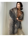 Imported Silver Fox Fur Shawl, Fur Collar Fur Scarf, Scarf Shawl For Warmth