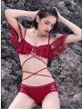 Lace Bikini 3-Point Strappy Swimsuit