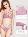 Lace Underwear for Small Bust, No-Wire Gathering Bra, Enhance Shape without Gap