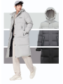 Long casual warm down jacket