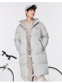 Long casual warm down jacket