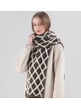 Scarf, Chanel-Style Plaid Neck Warmer, Thickened For Warmth And Comfort.